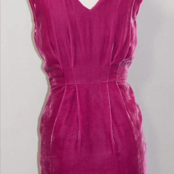 Racheal Roy Velvet Fuchsia Dress (0) - Picture 8 of 9